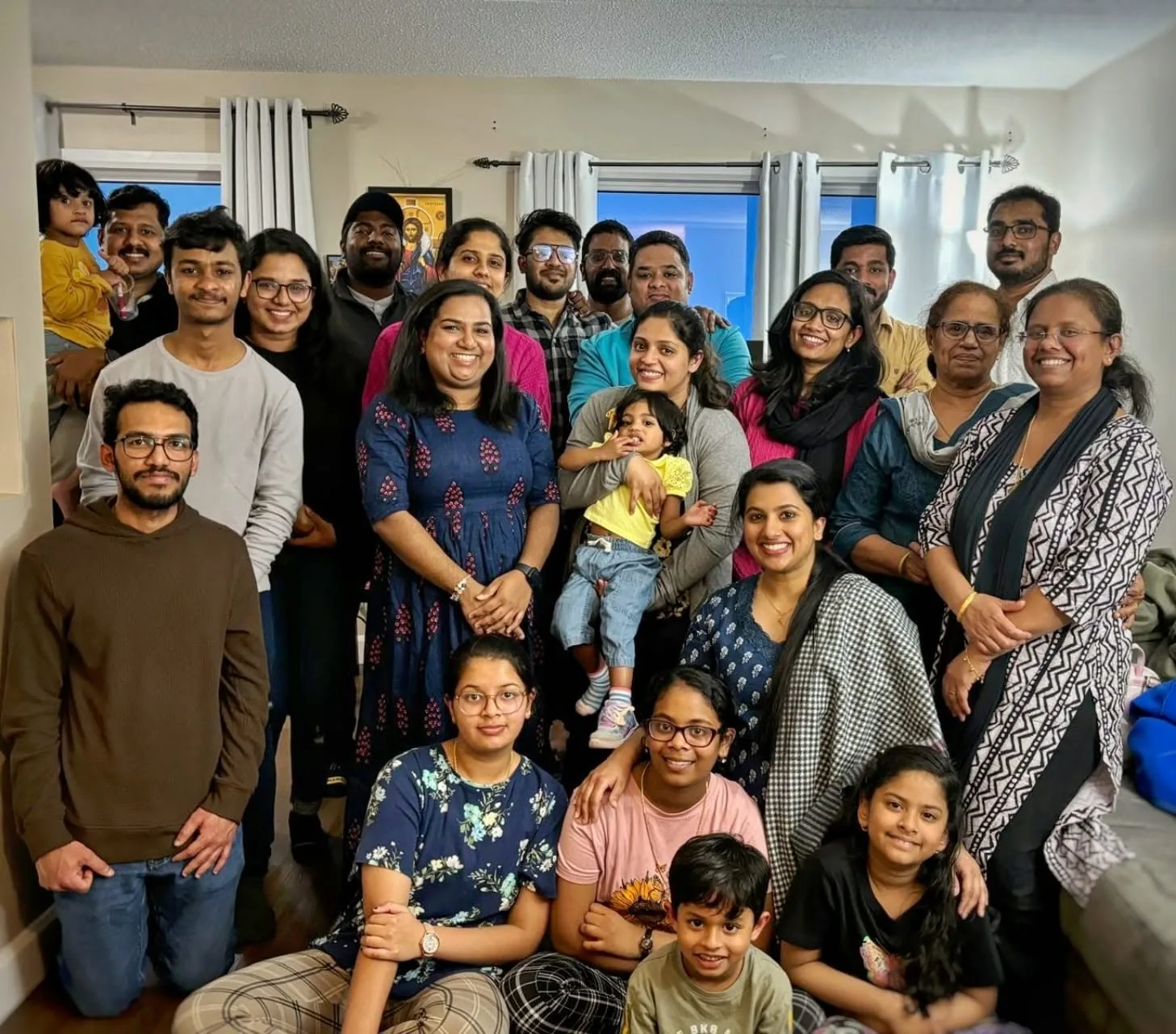 Parish members gathered for cottage prayer fellowship